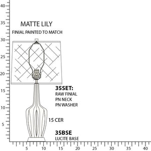 Robert Abbey - MLY35 - One Light Accent Lamp - Emma - Matte Lily Glazed Ceramic w/Polished Nickel/a Lucite