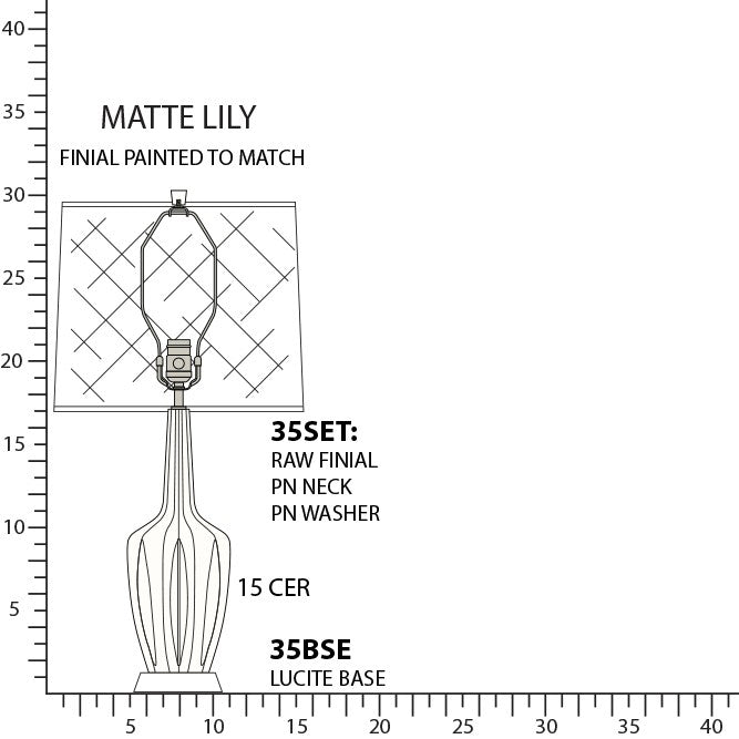 Robert Abbey - MLY35 - One Light Accent Lamp - Emma - Matte Lily Glazed Ceramic w/Polished Nickel/a Lucite
