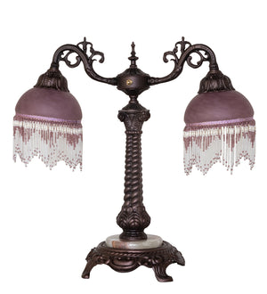 Meyda Tiffany - 18250 - Two Light Table Lamp - Roussillon - Mahogany Bronze