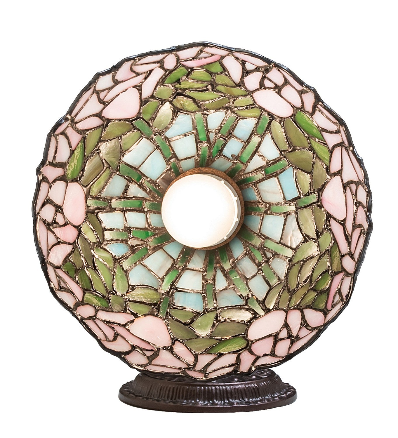 Meyda Tiffany - 270876 - One Light Wall Sconce - Tiffany Cabbage Rose - Mahogany Bronze