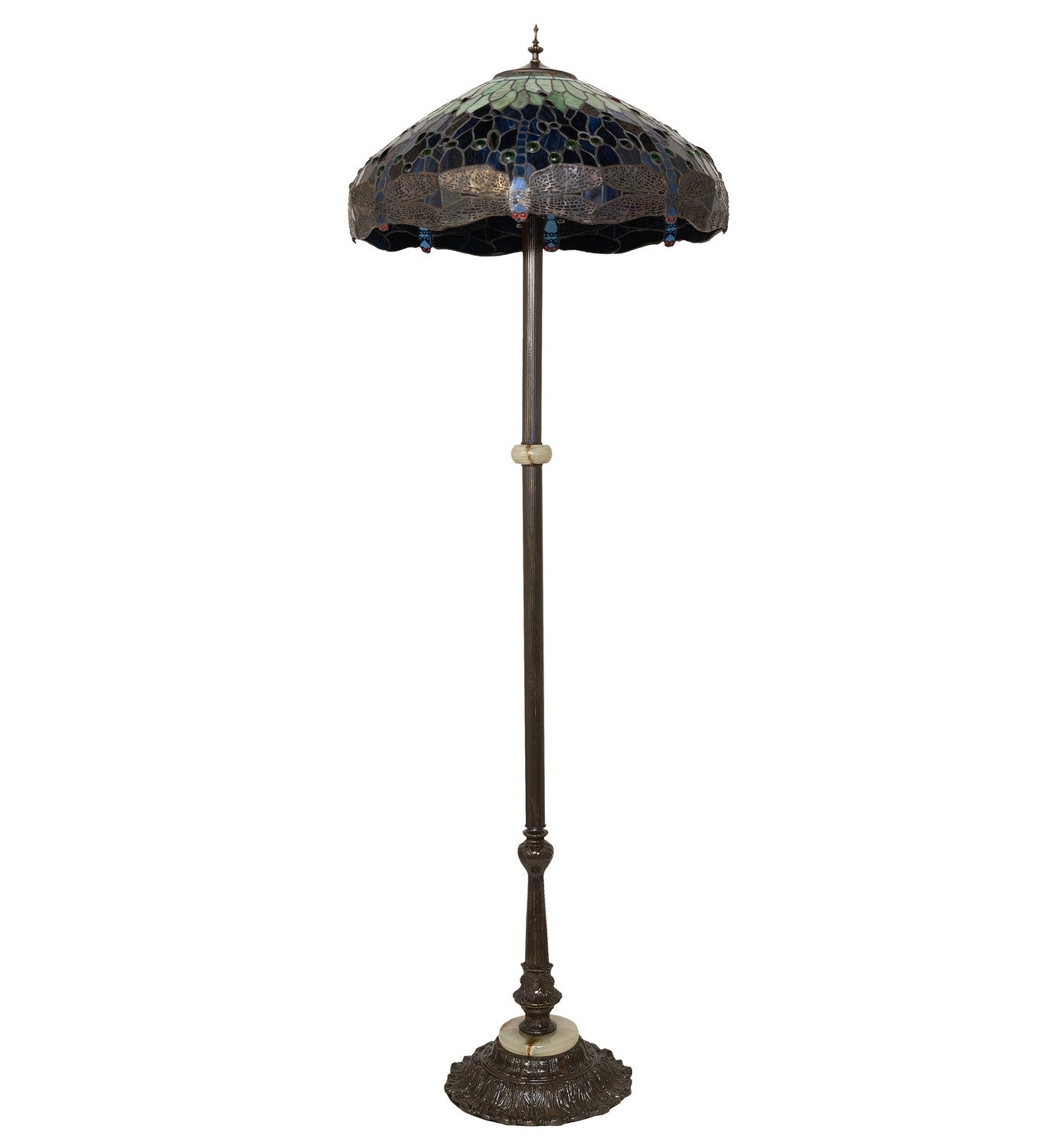 Meyda Tiffany - 271733 - Three Light Floor Lamp - Tiffany Hanginghead Dragonfly