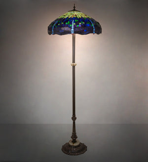 Meyda Tiffany - 271733 - Three Light Floor Lamp - Tiffany Hanginghead Dragonfly