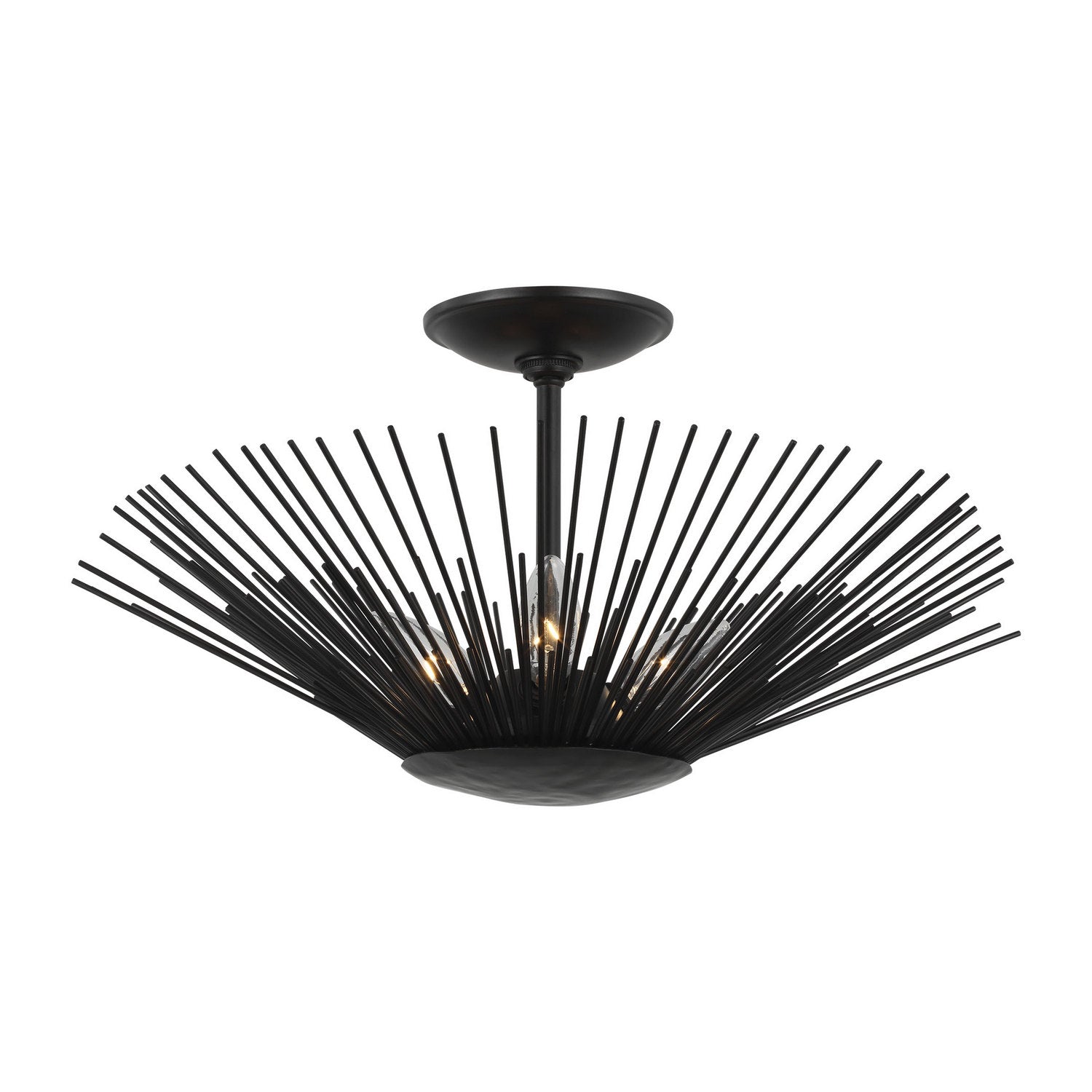 Visual Comfort Studio - AF1083AI - Three Light Semi-Flush Mount - Helios - Aged Iron