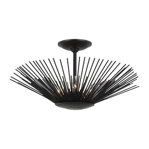 Visual Comfort Studio - AF1083AI - Three Light Semi-Flush Mount - Helios - Aged Iron