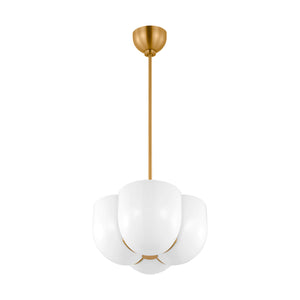 Visual Comfort Studio - LXP1044BBS - Four Light Pendant - Cheverny - Burnished Brass