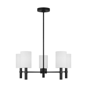 Visual Comfort Studio - DJC1135MBK - Five Light Chandelier - Manor - Midnight Black