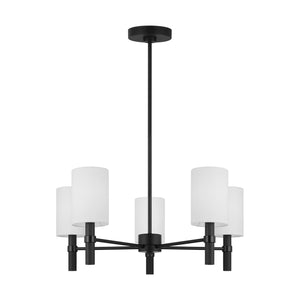 Visual Comfort Studio - DJC1135MBK - Five Light Chandelier - Manor - Midnight Black