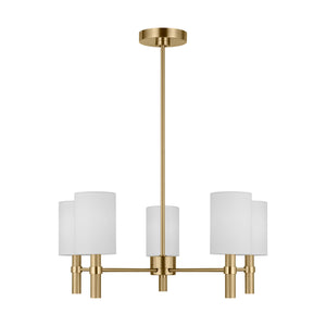 Visual Comfort Studio - DJC1135SB - Five Light Chandelier - Manor - Satin Brass