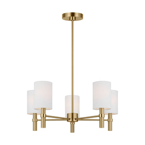 Visual Comfort Studio - DJC1135SB - Five Light Chandelier - Manor - Satin Brass