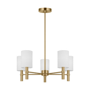 Visual Comfort Studio - DJC1135SB - Five Light Chandelier - Manor - Satin Brass