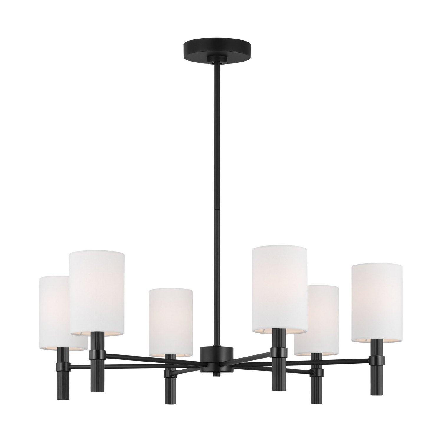 Visual Comfort Studio - DJC1146MBK - Six Light Chandelier - Manor - Midnight Black
