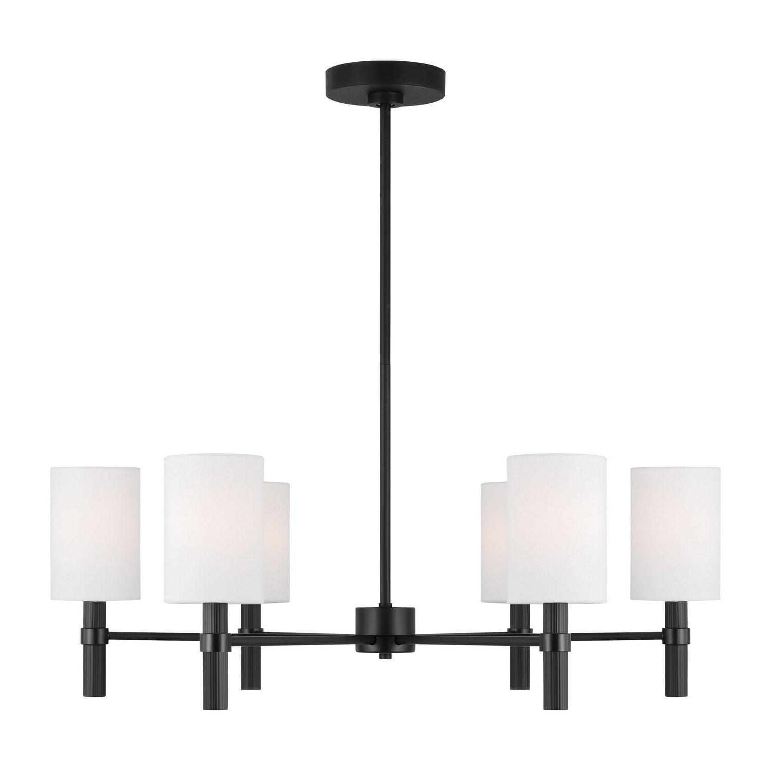 Visual Comfort Studio - DJC1146MBK - Six Light Chandelier - Manor - Midnight Black