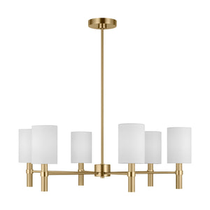 Visual Comfort Studio - DJC1146SB - Six Light Chandelier - Manor - Satin Brass
