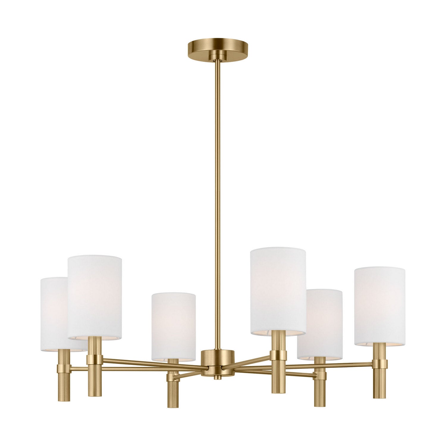 Visual Comfort Studio - DJC1146SB - Six Light Chandelier - Manor - Satin Brass