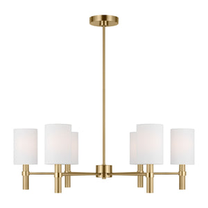 Visual Comfort Studio - DJC1146SB - Six Light Chandelier - Manor - Satin Brass