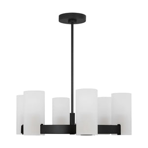 Visual Comfort Studio - DJC1156MBK - Six Light Chandelier - Rhode - Midnight Black