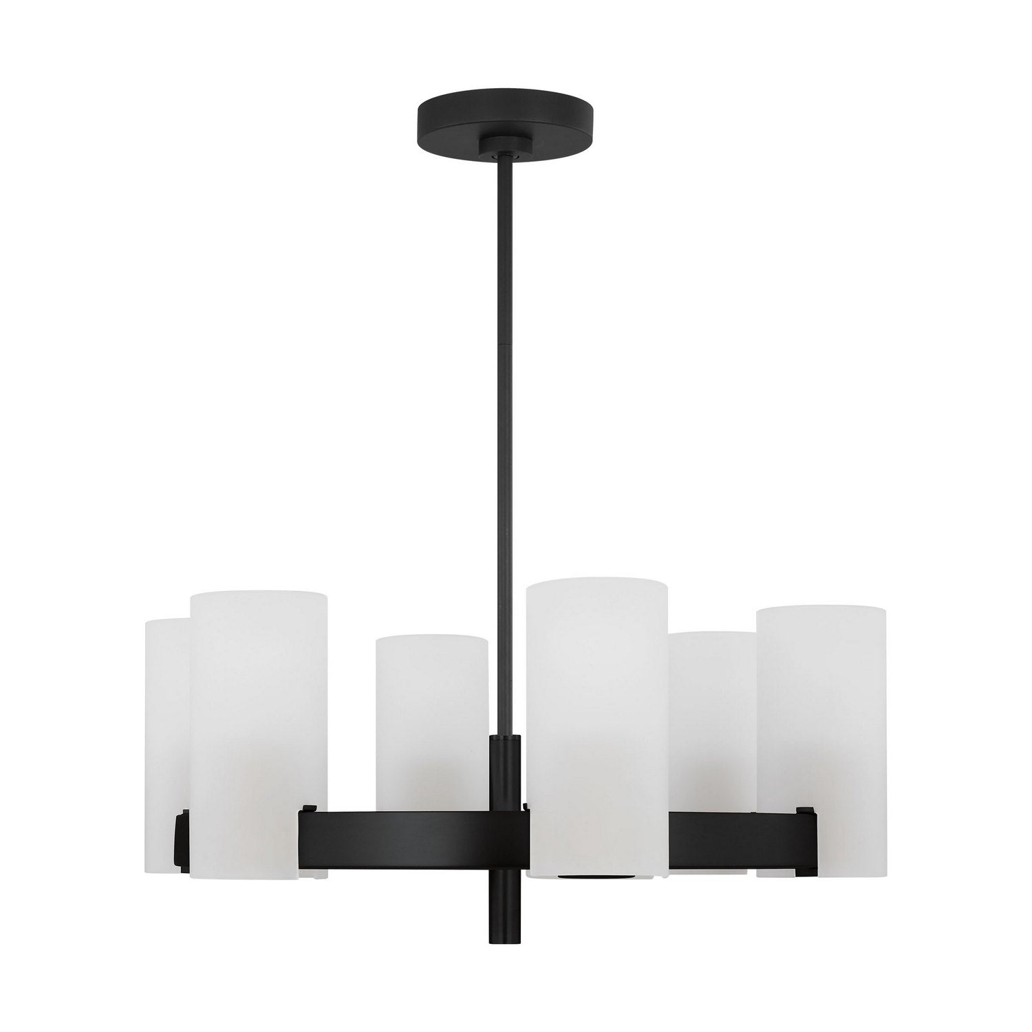 Visual Comfort Studio - DJC1156MBK - Six Light Chandelier - Rhode - Midnight Black