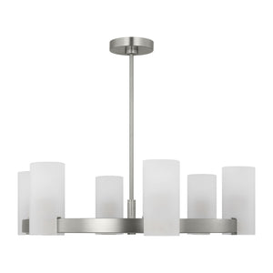 Visual Comfort Studio - DJC1166BS - Six Light Chandelier - Rhode - Brushed Steel