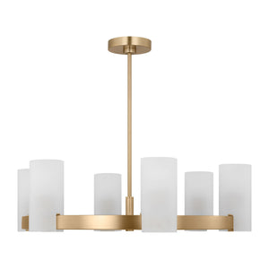 Visual Comfort Studio - DJC1166SB - Six Light Chandelier - Rhode - Satin Brass