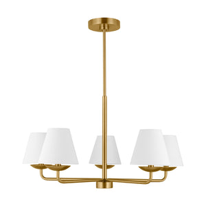 Visual Comfort Studio - DJC1175SB - Five Light Chandelier - Albion - Satin Brass
