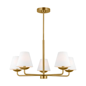 Visual Comfort Studio - DJC1175SB - Five Light Chandelier - Albion - Satin Brass