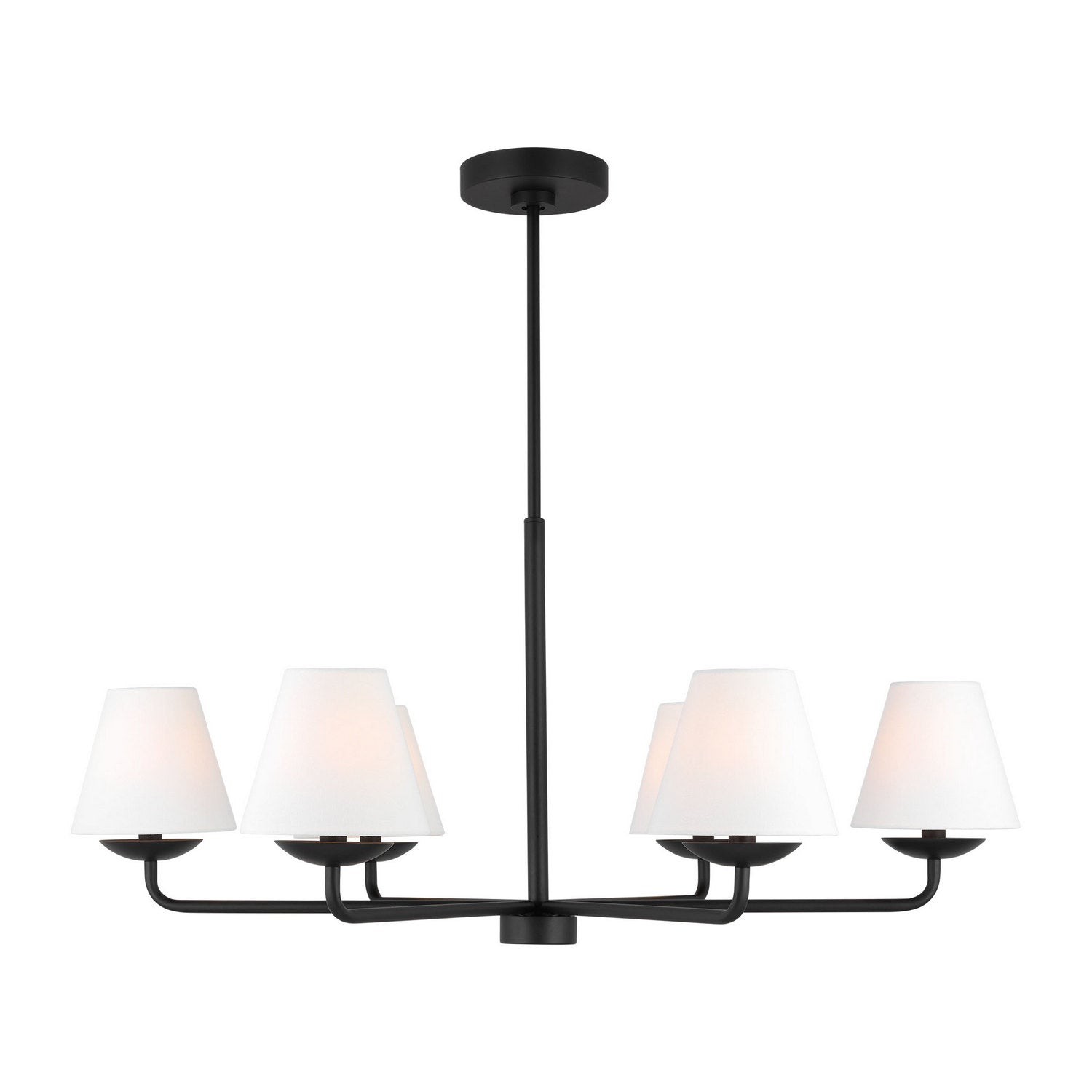 Visual Comfort Studio - DJC1186MBK - Six Light Chandelier - Albion - Midnight Black