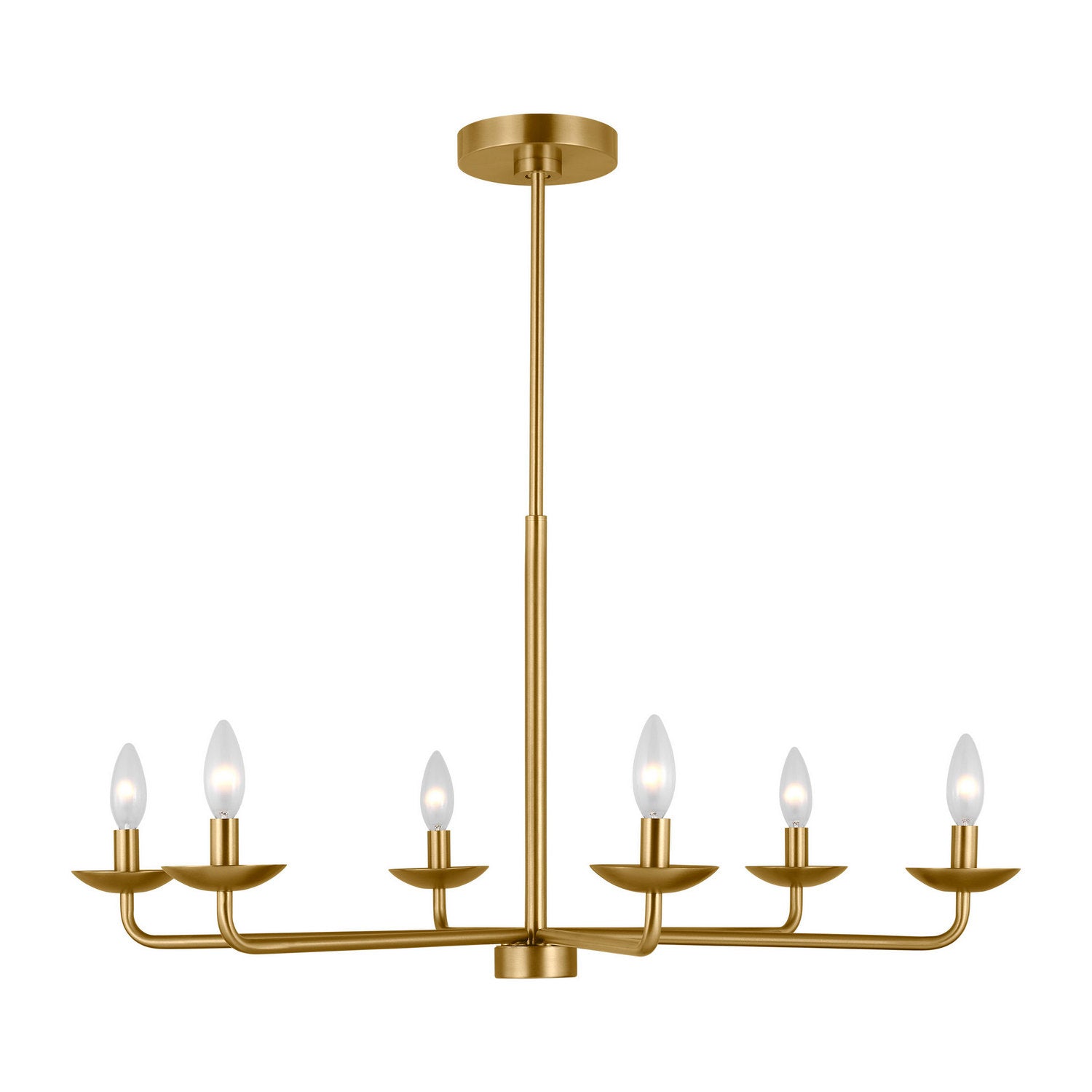 Visual Comfort Studio - DJC1186SB - Six Light Chandelier - Albion - Satin Brass