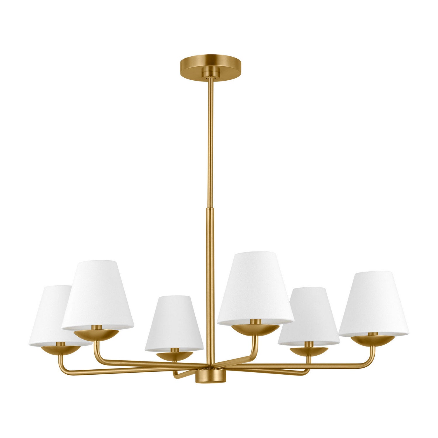 Visual Comfort Studio - DJC1186SB - Six Light Chandelier - Albion - Satin Brass