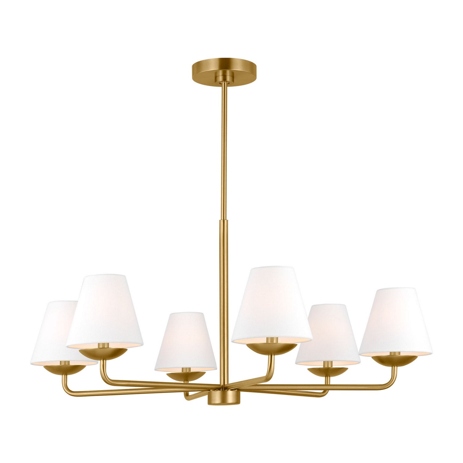 Visual Comfort Studio - DJC1186SB - Six Light Chandelier - Albion - Satin Brass
