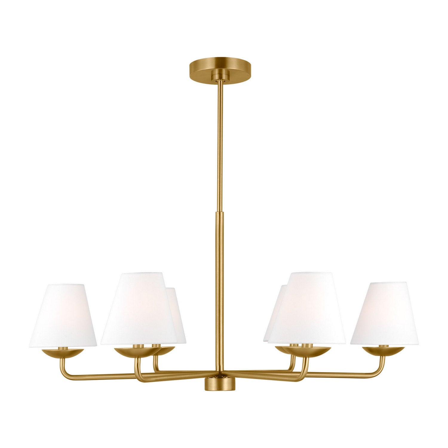 Visual Comfort Studio - DJC1186SB - Six Light Chandelier - Albion - Satin Brass