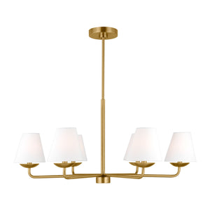 Visual Comfort Studio - DJC1186SB - Six Light Chandelier - Albion - Satin Brass