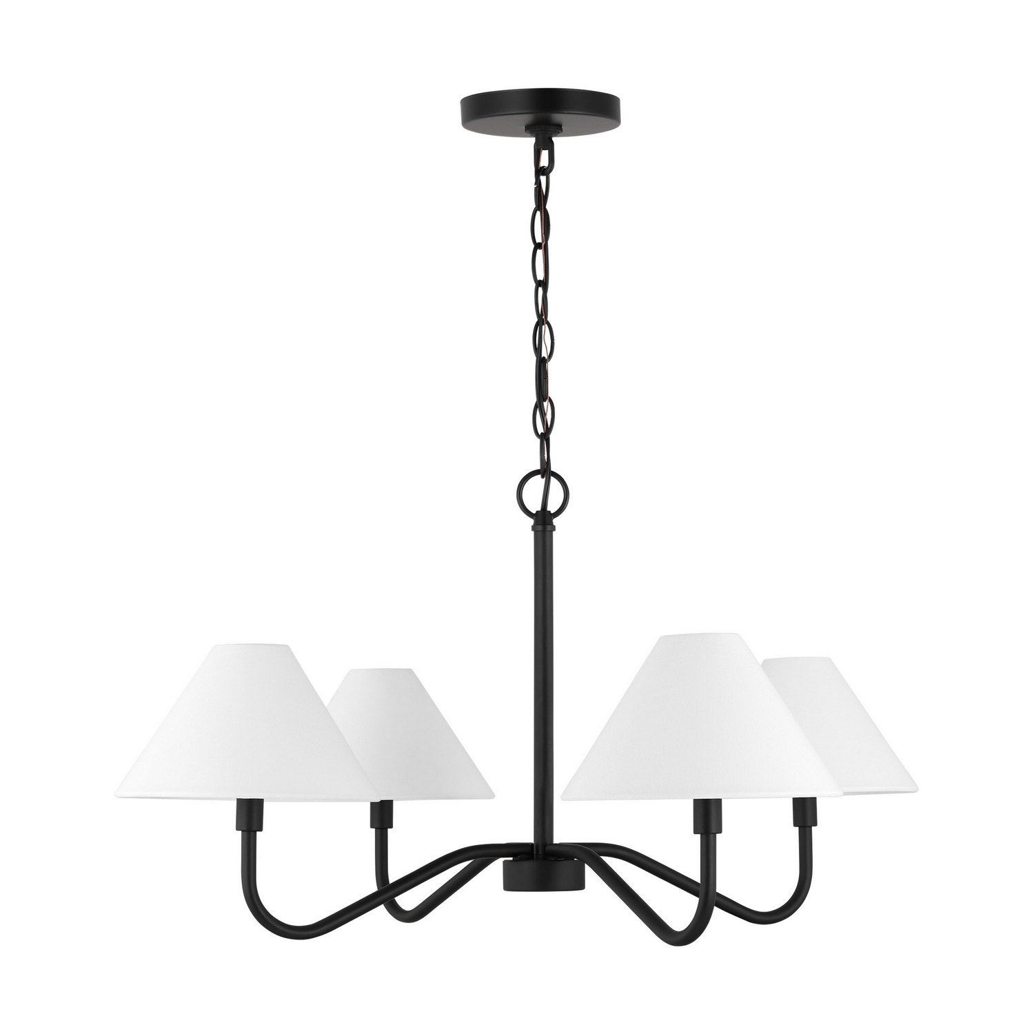 Visual Comfort Studio - DJC1194MBK - Four Light Chandelier - Eldon - Midnight Black