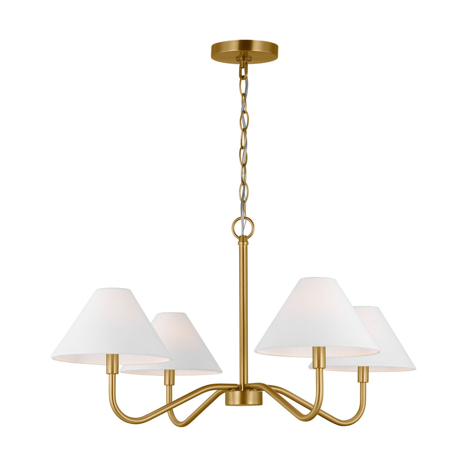 Visual Comfort Studio - DJC1194SB - Four Light Chandelier - Eldon - Satin Brass