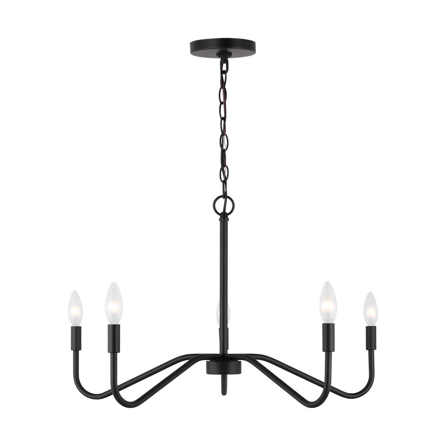 Visual Comfort Studio - DJC1205MBK - Five Light Chandelier - Eldon - Midnight Black