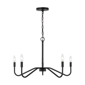 Visual Comfort Studio - DJC1205MBK - Five Light Chandelier - Eldon - Midnight Black