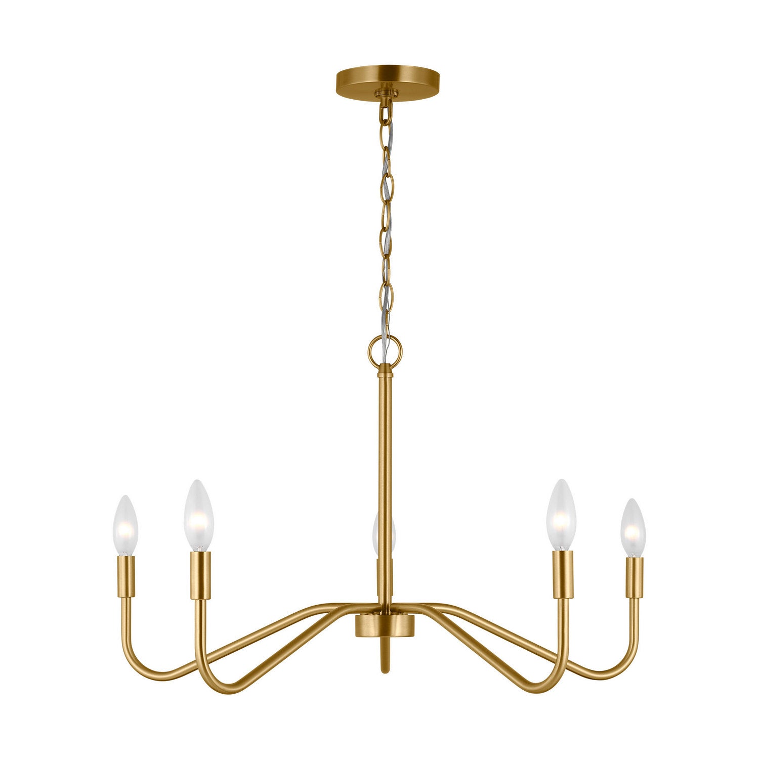 Visual Comfort Studio - DJC1205SB - Five Light Chandelier - Eldon - Satin Brass