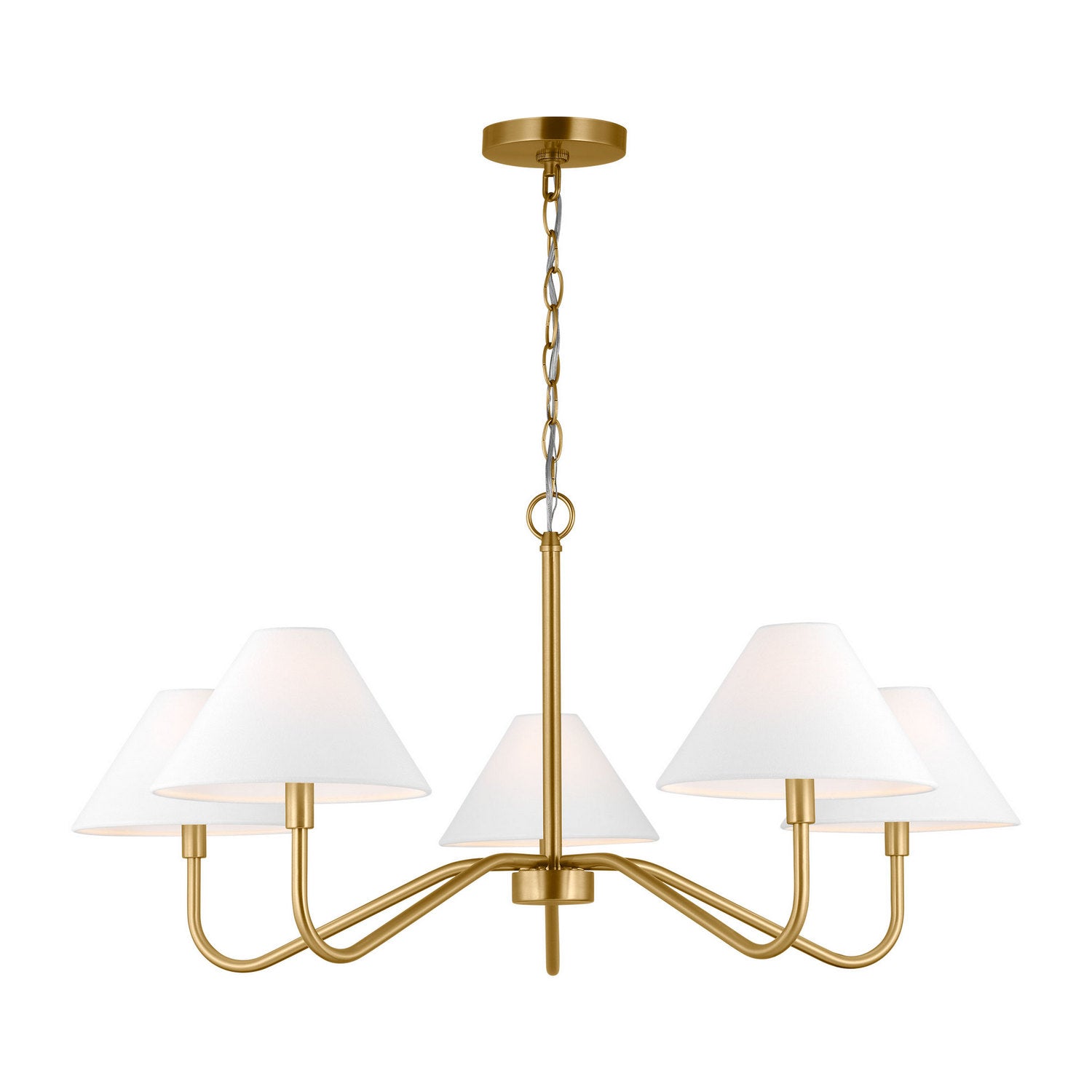 Visual Comfort Studio - DJC1205SB - Five Light Chandelier - Eldon - Satin Brass