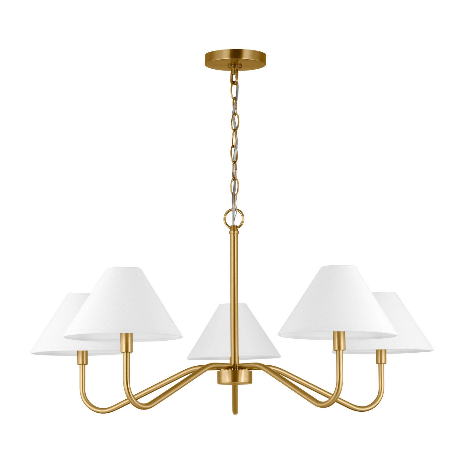 Visual Comfort Studio - DJC1205SB - Five Light Chandelier - Eldon - Satin Brass