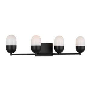 Visual Comfort Studio - DJV1094MBK - Four Light Vanity - Foster - Midnight Black