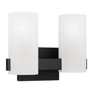 Visual Comfort Studio - DJV1102MBK - Two Light Vanity - Rhode - Midnight Black