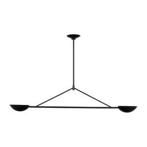 Visual Comfort Studio - EC1292AI - Two Light Linear Chandelier - Nevel - Aged Iron
