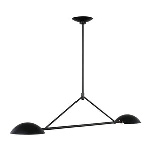 Visual Comfort Studio - EC1292AI - Two Light Linear Chandelier - Nevel - Aged Iron