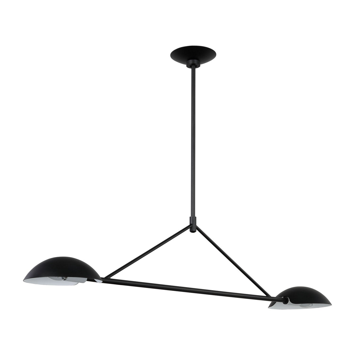 Visual Comfort Studio - EC1292AI - Two Light Linear Chandelier - Nevel - Aged Iron