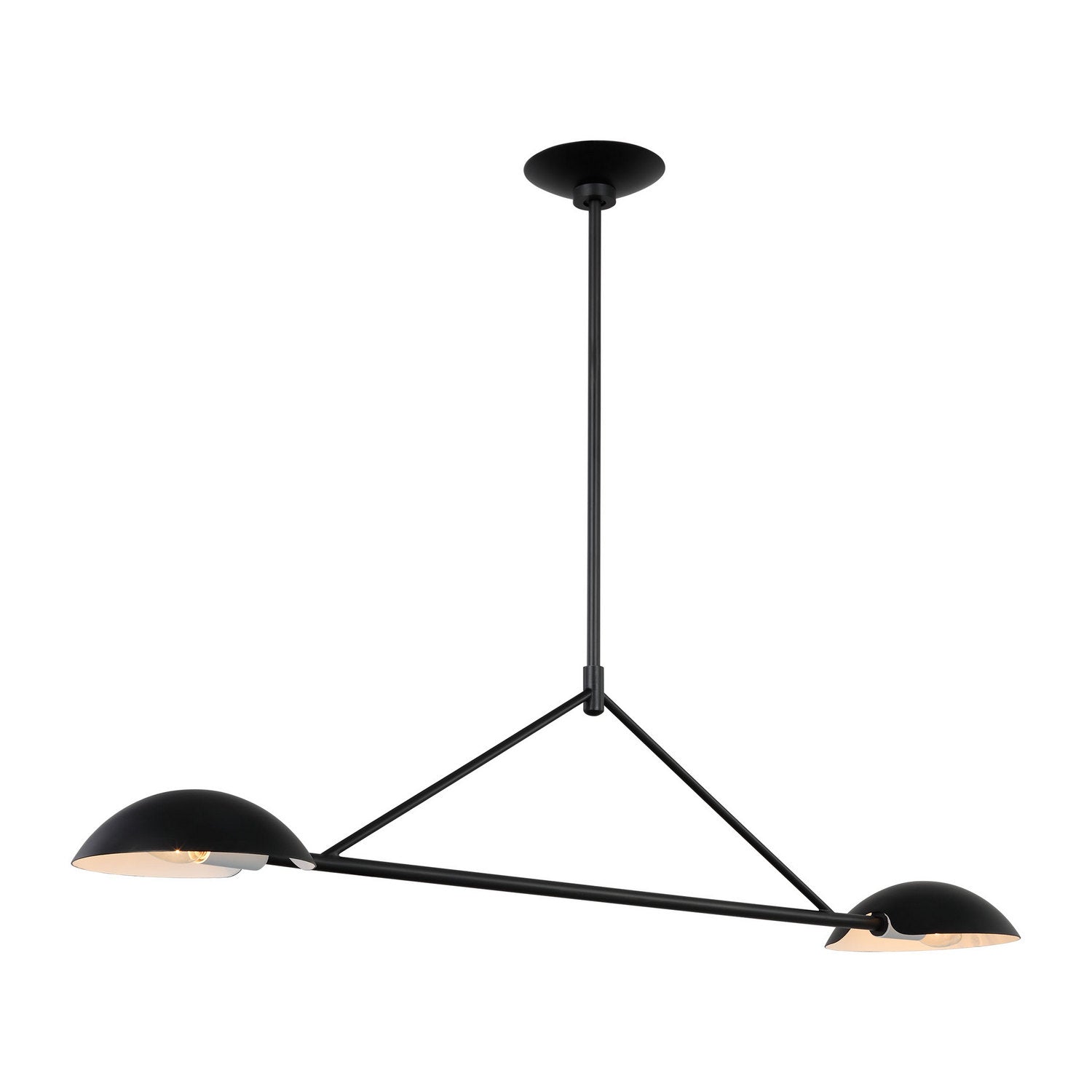 Visual Comfort Studio - EC1292AI - Two Light Linear Chandelier - Nevel - Aged Iron