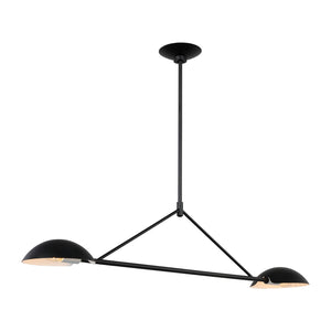 Visual Comfort Studio - EC1292AI - Two Light Linear Chandelier - Nevel - Aged Iron