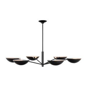 Visual Comfort Studio - EC1306AI - Six Light Chandelier - Nevel - Aged Iron