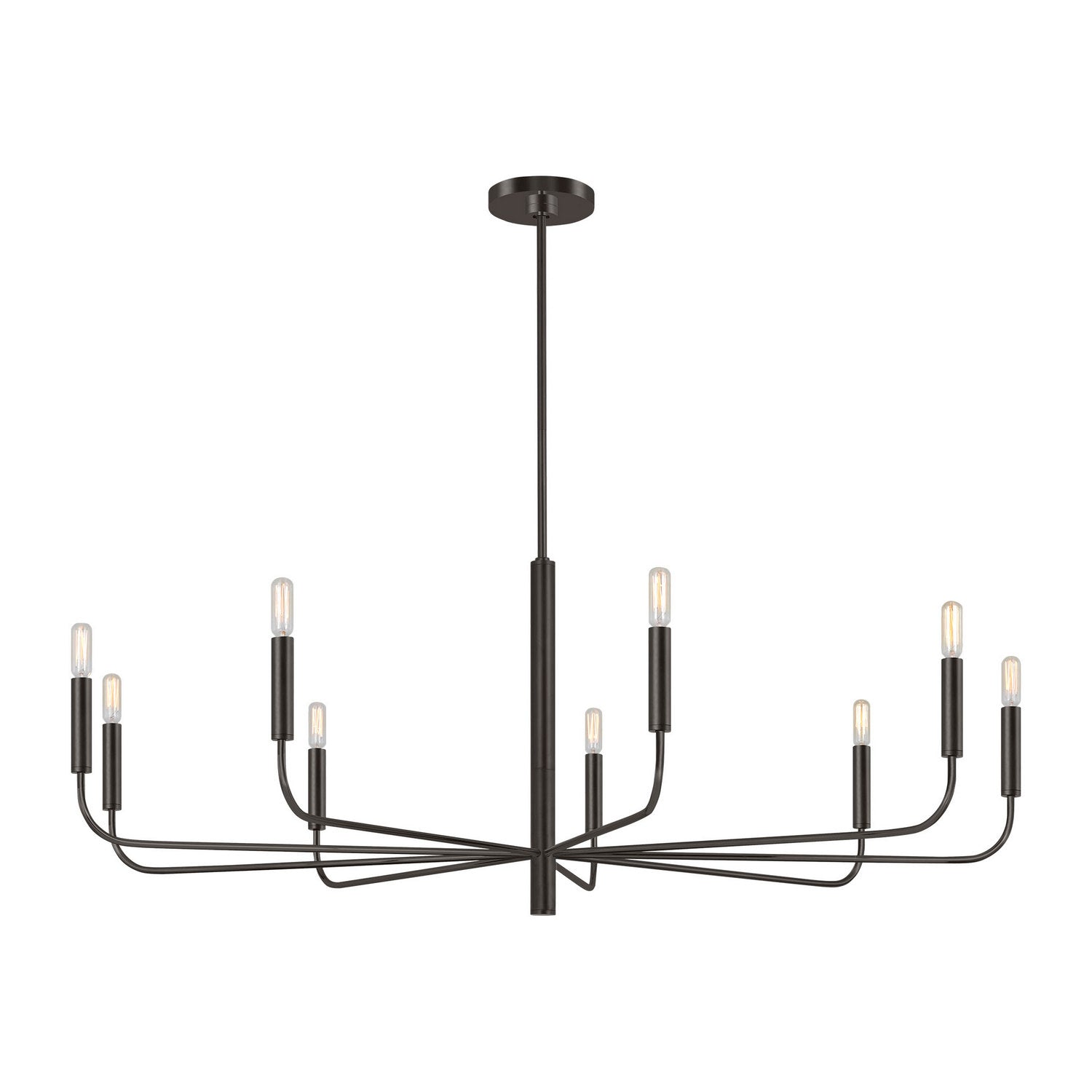 Visual Comfort Studio - EC1319AI - Nine Light Chandelier - Brianna - Aged Iron