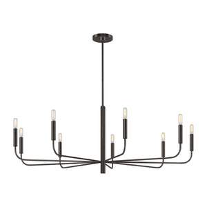 Visual Comfort Studio - EC1319AI - Nine Light Chandelier - Brianna - Aged Iron