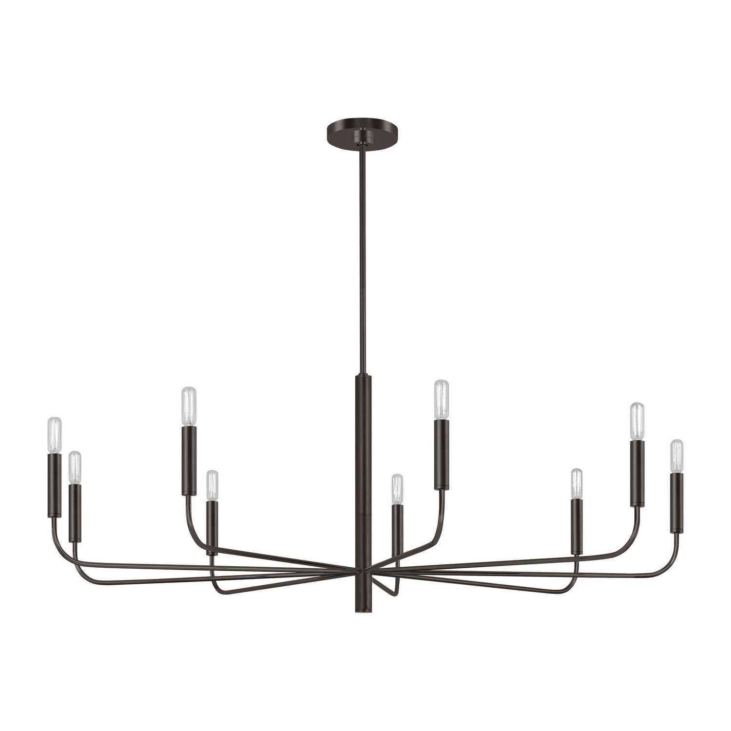 Visual Comfort Studio - EC1319AI - Nine Light Chandelier - Brianna - Aged Iron