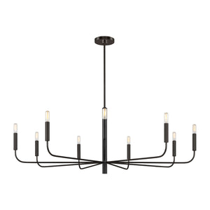 Visual Comfort Studio - EC1319AI - Nine Light Chandelier - Brianna - Aged Iron